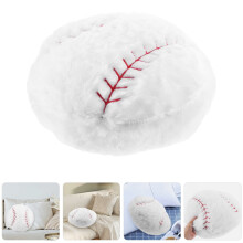 OUNONA weißes Plüsch-Baseballkissen-Set, 2-teilig