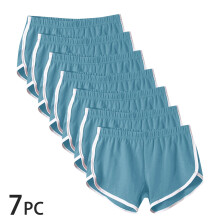 Kit com 7 Shorts Femininos Macios, Confortáveis e Respiráveis com Estampa de Golfinho para Ciclismo e Caminhadas