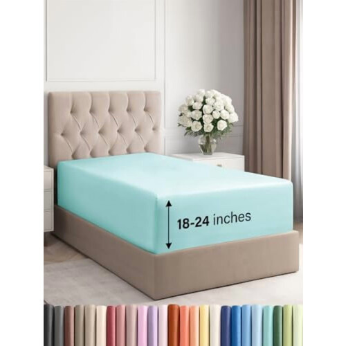 Drap-housse King à poches extra profondes 45 à 60 cm