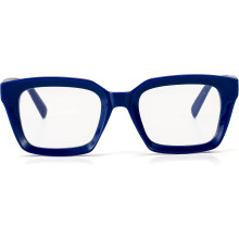 Óculos com armação quadrada, lentes transparentes sem grau (1 par)