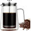 Cafetière à piston en verre, à double paroi isolée 1