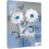 Quadro decorativo floral com borboleta azul e branca, 30x40cm (12x16 polegadas) 1