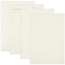 Linkovaný papier A5 s voľnými listami, 4 ks, dierovač so 6 krúžkami