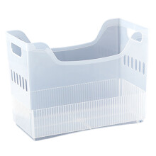 Transparante plastic opbergbak met wieltje – 3 maten