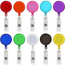 Porta badge retrattili per impieghi gravosi, verticali trasparenti, 10 pezzi