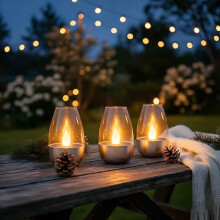 Bougies chauffe-plat solaires LED étanches sans flamme