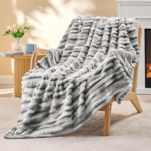 300 gsm stribet fleece tæppe 50"