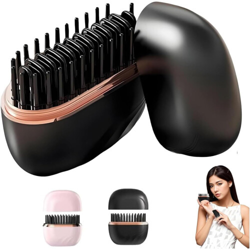 Ισιωτικό μαλλιών Glambrush Mini, ασύρματη χτένα ισιώματος 2 σε 1 με έλεγχο θερμοκρασίας 3
