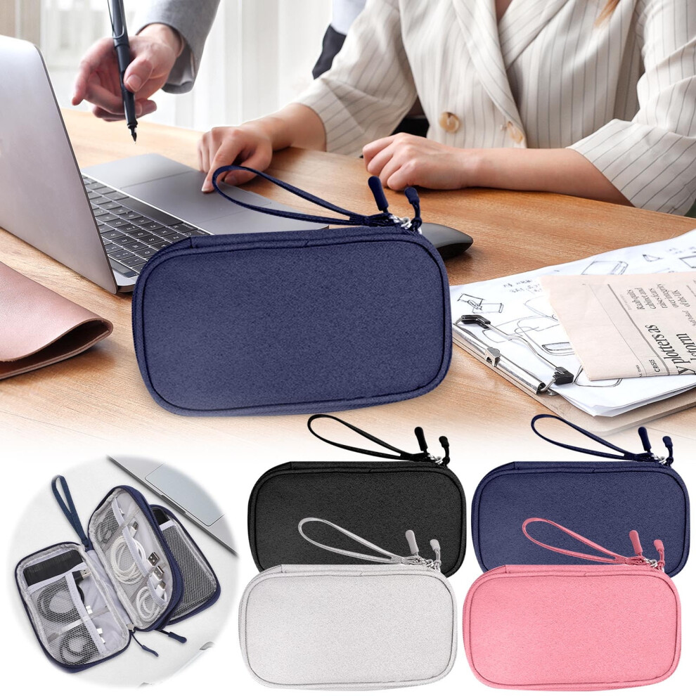 Cable Organizer Bag For Cords And Chargers 2-Compartment 9181073987052