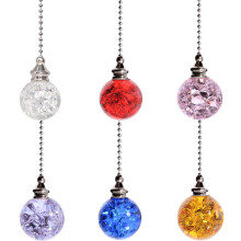 Lot de 6 chaînettes orange effet craquelé pour ventilateur de plafond avec éclairage, 50 cm, compatibles avec les ventilateurs de plafond