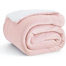 GentleSoft Sherpa Fleece Throw Blanket Pink 50x60 inch