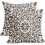 Σκούρο καφέ Boho μαξιλάρια 16x16", Vintage εκτύπωση λουλουδιών, λινά τετράγωνα μαξιλάρια, 1