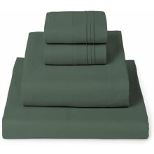 Queen-Bettwäsche-Set, 4-teilig, Iconic Collection – Luxuriös kühlend, extra weich, knitter-, farb- und fleckenbeständig (Smaragdgrün)