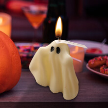 Halloween-koristeet Halloween-kynttilät Aave-, kallo- ja lepakkokuvioiset kynttilät Lahja Halloween-koristeisiin sisätiloihin