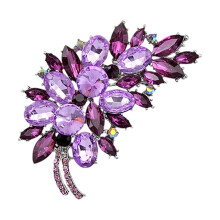 Femei Vintage pană floare formă stras broșă Pin insigna breastpin