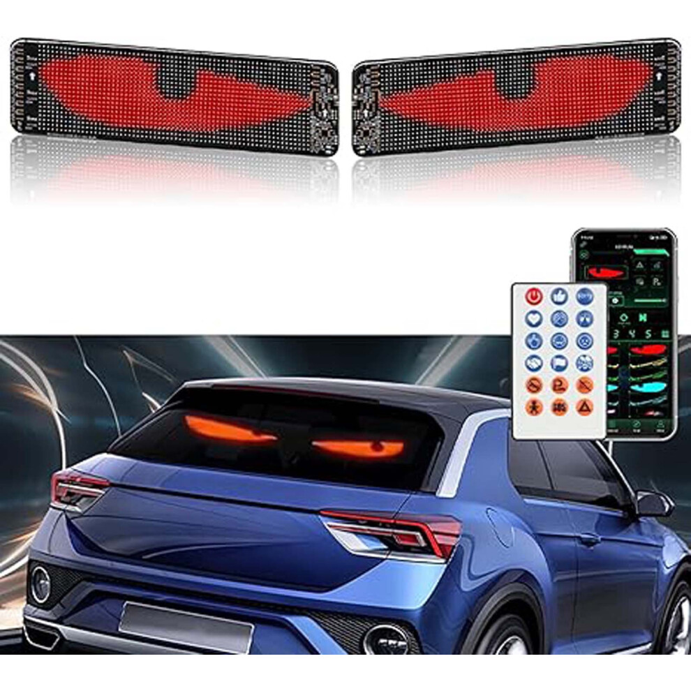 Devil Eyes Led Windshield For Cars & Trucks Â Colorful Dynamic Display, Remote & Bluetooth App Control, Compatible With Xxx Light 9193271660477