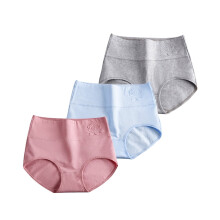 Damen-Shapewear-Slips mit hohem Bund und Bauchkontrolle, Baumwollunterwäsche ohne Fettpölsterchen, 3er-Pack