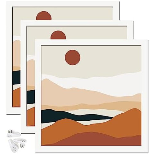 Conjunto de 3 molduras pretas para fotos de 28x35 cm (11x14 polegadas).
