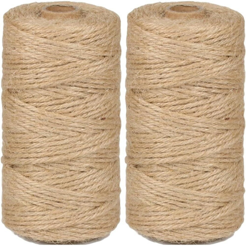 Natur-Jutegarn 3 mm  200 m – 2er-Pack
