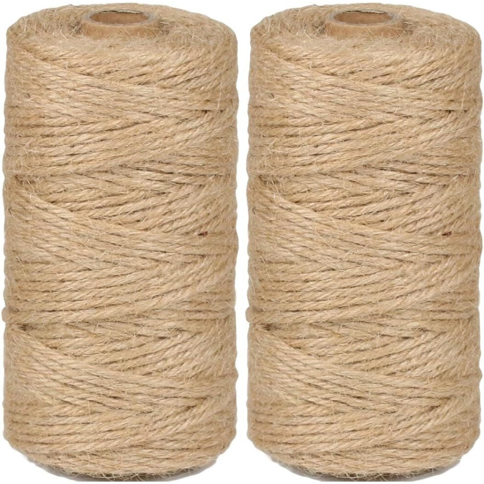 Natural Jute Twine 3Mm 200M Â 2 Pack 9450273153605