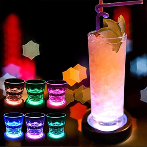 LED Rechargeable Cup Coaster RGB Light