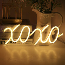 Neon Sign LED Neon Lights Sign USB Operated Neon Night Light XOXO Neon Lights for Bedroom Neon Wall Art Decorative Lights for Party Wedding Birthday