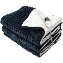 Electric Heated Blanket Twin (62"x84"), 6 Heat Levels, 10H Auto Off, ETL/FCC Certified, Machine Washable, Navy Blue