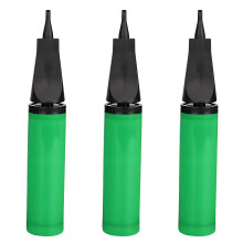 Lot de 3 pompes à ballons manuelles – Valve à faible résistance, pour fêtes intérieures et extérieures, 5 x 5 x 16 cm, vertes