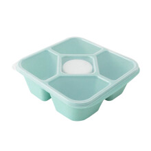 Boîte à bento en paille de blé, contenant à lunch à 5 compartiments réutilisable pour la préparation des repas, les collations et une