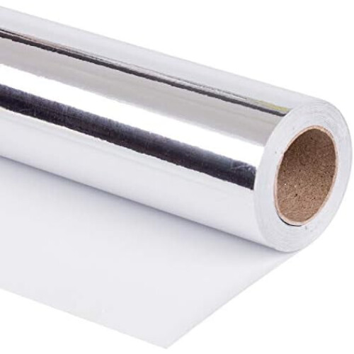 Silbermetallic Geschenkpapierrolle 43,2 cm x 20 m