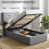 Homcom HOMCOM Upholstered Ottoman Bed, 3ft Single Storage Bed Frame, Grey 4