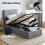 Homcom HOMCOM Upholstered Ottoman Bed, 3ft Single Storage Bed Frame, Grey 5