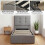 Homcom HOMCOM Upholstered Ottoman Bed, 3ft Single Storage Bed Frame, Grey 7