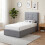 Homcom HOMCOM Upholstered Ottoman Bed, 3ft Single Storage Bed Frame, Grey 8