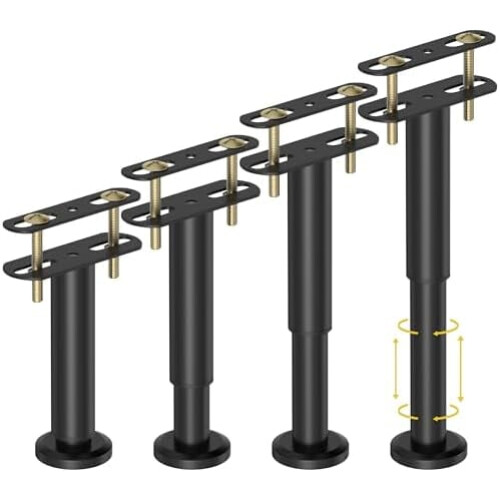 Adjustable Bed Support Legs Metal 4 pcs 5.9-10.5 inch
