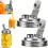 EASTIN2-Pack Βαρέων Τύπων Καπάκια από Ανοξείδωτο Ατσάλι 304 με Ανθεκτικό Στόμιο που 1