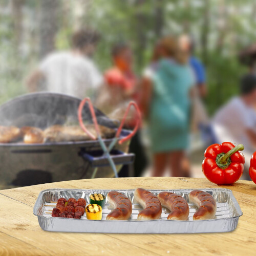 Tăvi de grătar din aluminiu, set de 25 1