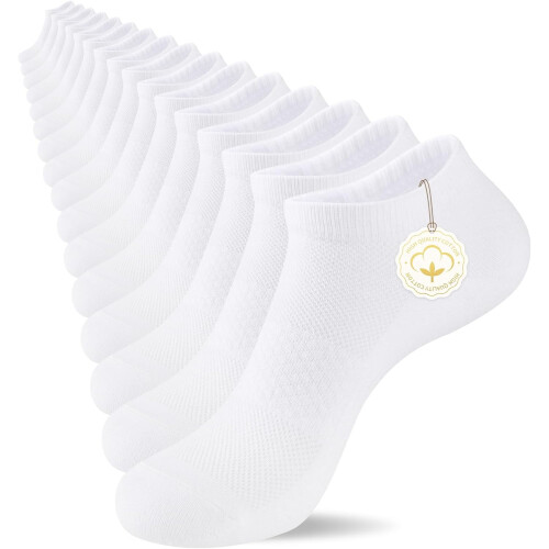 Damen-Baumwollsocken, Knöchelhoch, 8 Paar