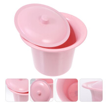 1 stuk duurzame plastic bedpan met deksel voor ouderen, gemakkelijk schoon te maken, spuugbak/urinoir voor thuisgebruik