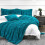 Faux Fur Throw Blanket 63 x 90 in Teal 1
