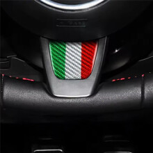 Dry Carbon Fiber Car Steering Wheel Bottom Cover for 500 Abarth 595 2012-2015 Interior Trim Accessories