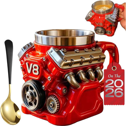Κούπα καφέ V8Engine 15oz από μονωμένο ανοξείδωτο ατσάλι
