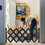 Puerta de seguridad extensible de bambú en color negro 15