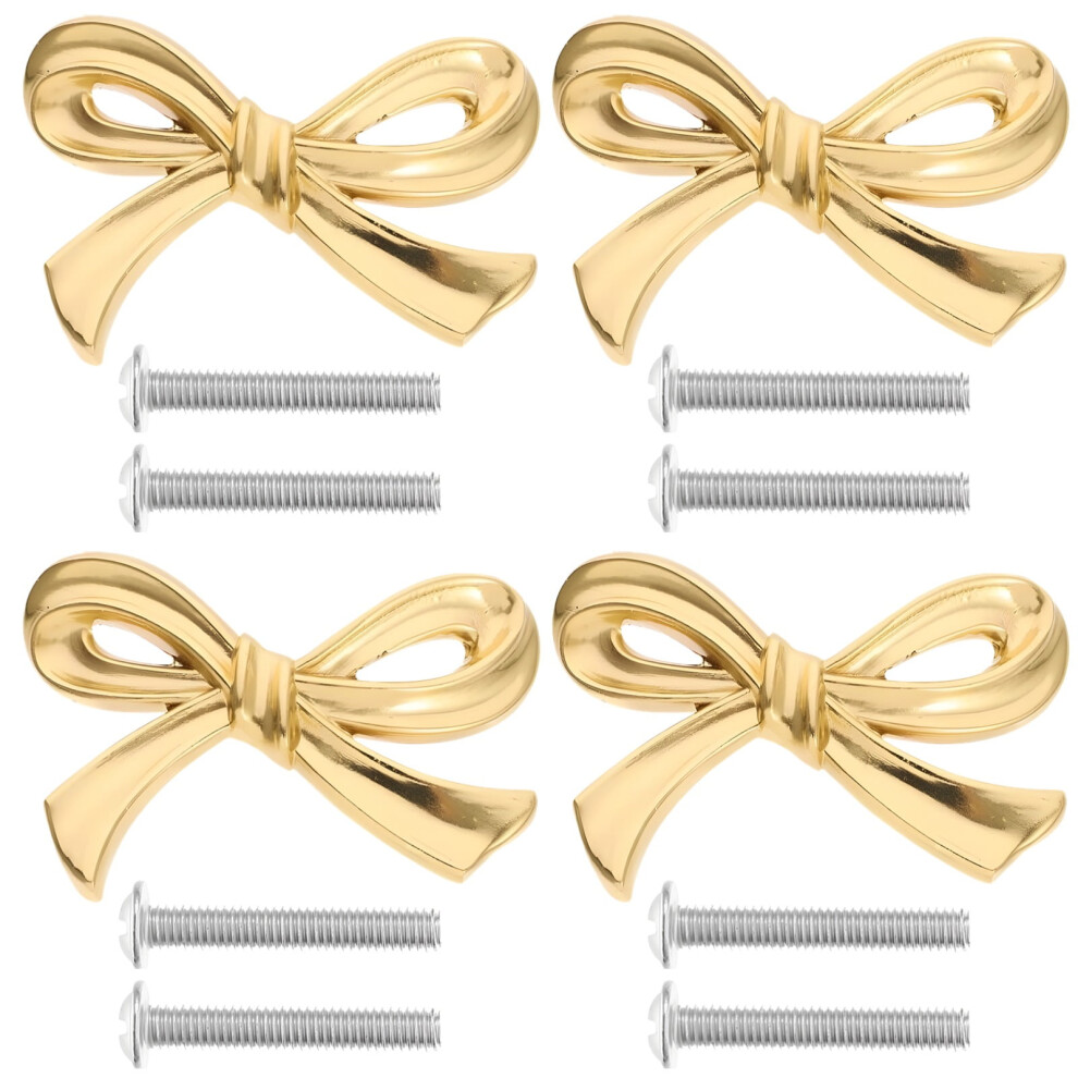 2 Brass Bow Drawer Knobs In Gold 9104899483843