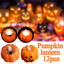Lanterna decorativa a forma di zucca fantasma per Halloween – Luce notturna da interni per casa, feste, tavolo, camera da letto e soggiorno
