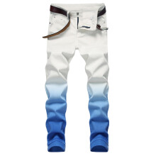 Bríste Jeans d'Fhir Bríste Earraigh Samhraidh Allamuigh Jeans Grádán Nigh Dath Zipper