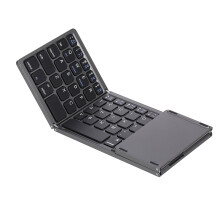 Suzicca Wireless Keyboard Folding Keyboard Portable Ultra Slim Keyboard with Touchpad for Windows/Android/iOS