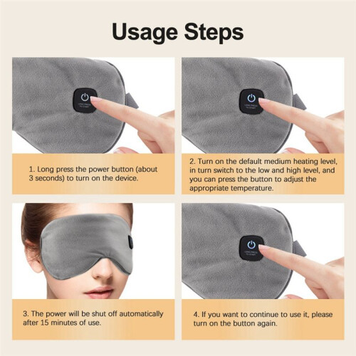 Rechargeable Heating Eye Mask  Temperature-Controlled Eye Mask Fatigue-Relieving Sleep Eye Protector 1