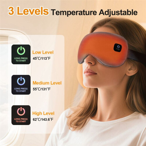 Rechargeable Heating Eye Mask  Temperature-Controlled Eye Mask Fatigue-Relieving Sleep Eye Protector 2