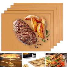 Zestaw 5 mat do grilla Goxteam Copper Grill Mat wielokrotnego użytku, nieprzywierająca powłoka, 15,75" x 13", kompatybilny z grillami